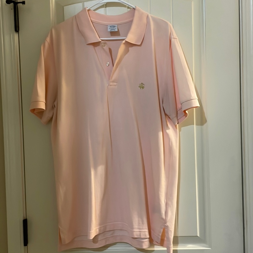 Brooks brother peach pink shirt